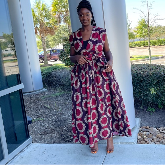 African clothing for women Ankara infinity long dress - Picture 5 of 5